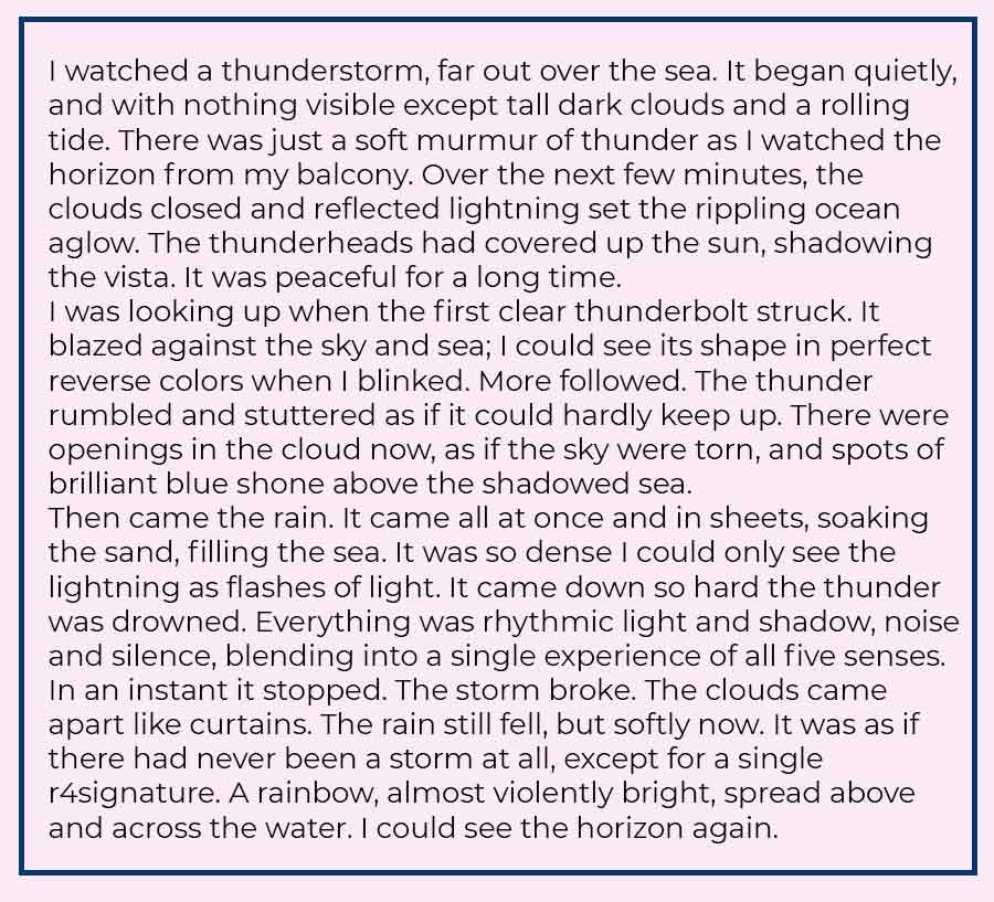 how to describe a storm in creative writing